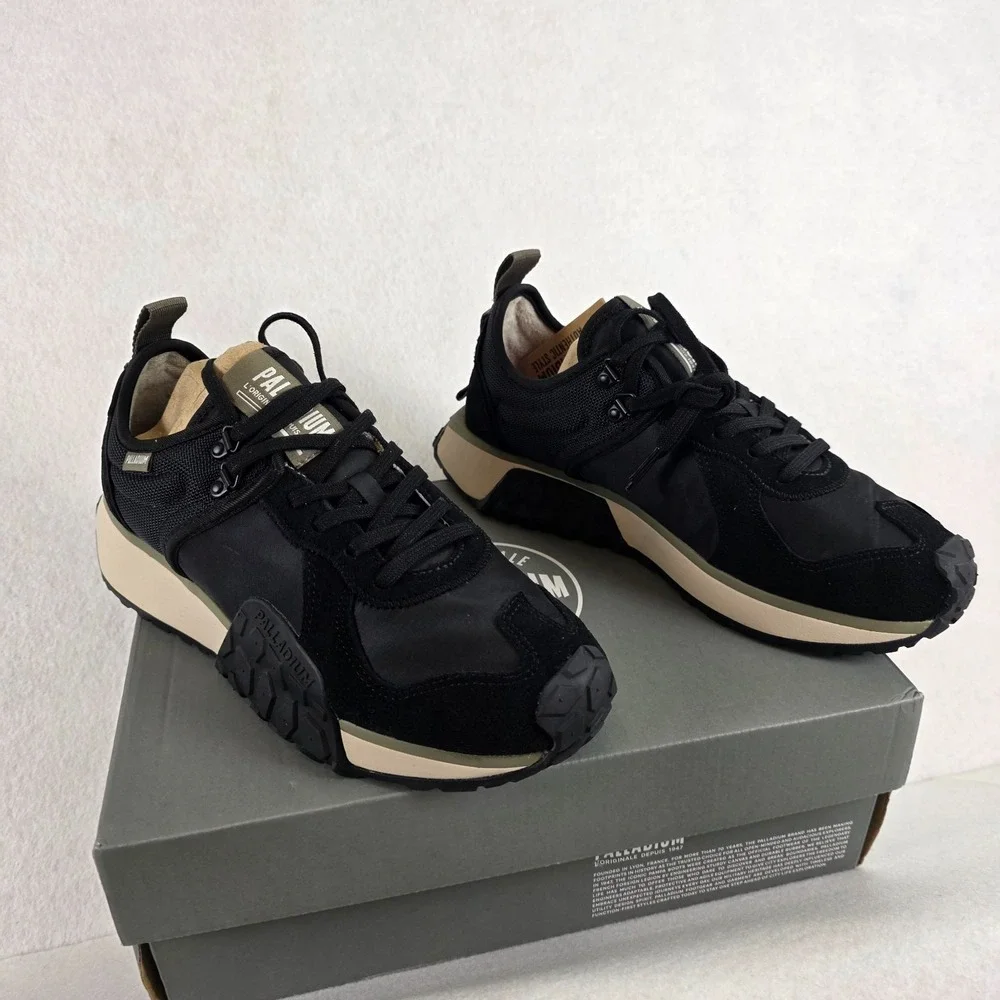 Palladium Troop Runner Sneakers Men's 8 Women's 9.5 Black Black New in Box - Picture 1 of 7